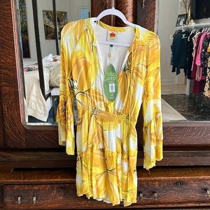 Farm Rio, yellow, and white floral dress